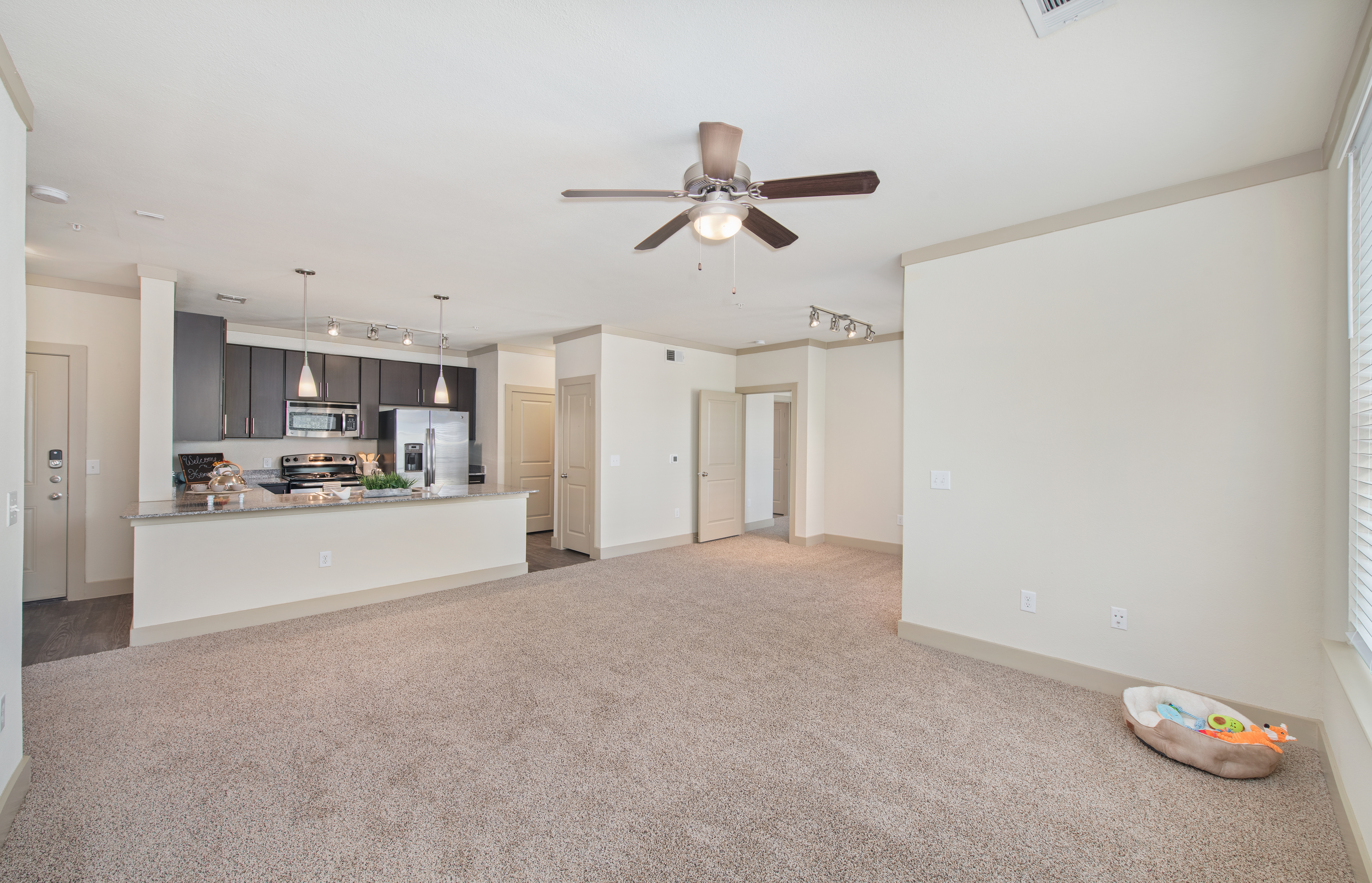 Living room at MAA Bulverde luxury apartment homes in San Antonio, TX