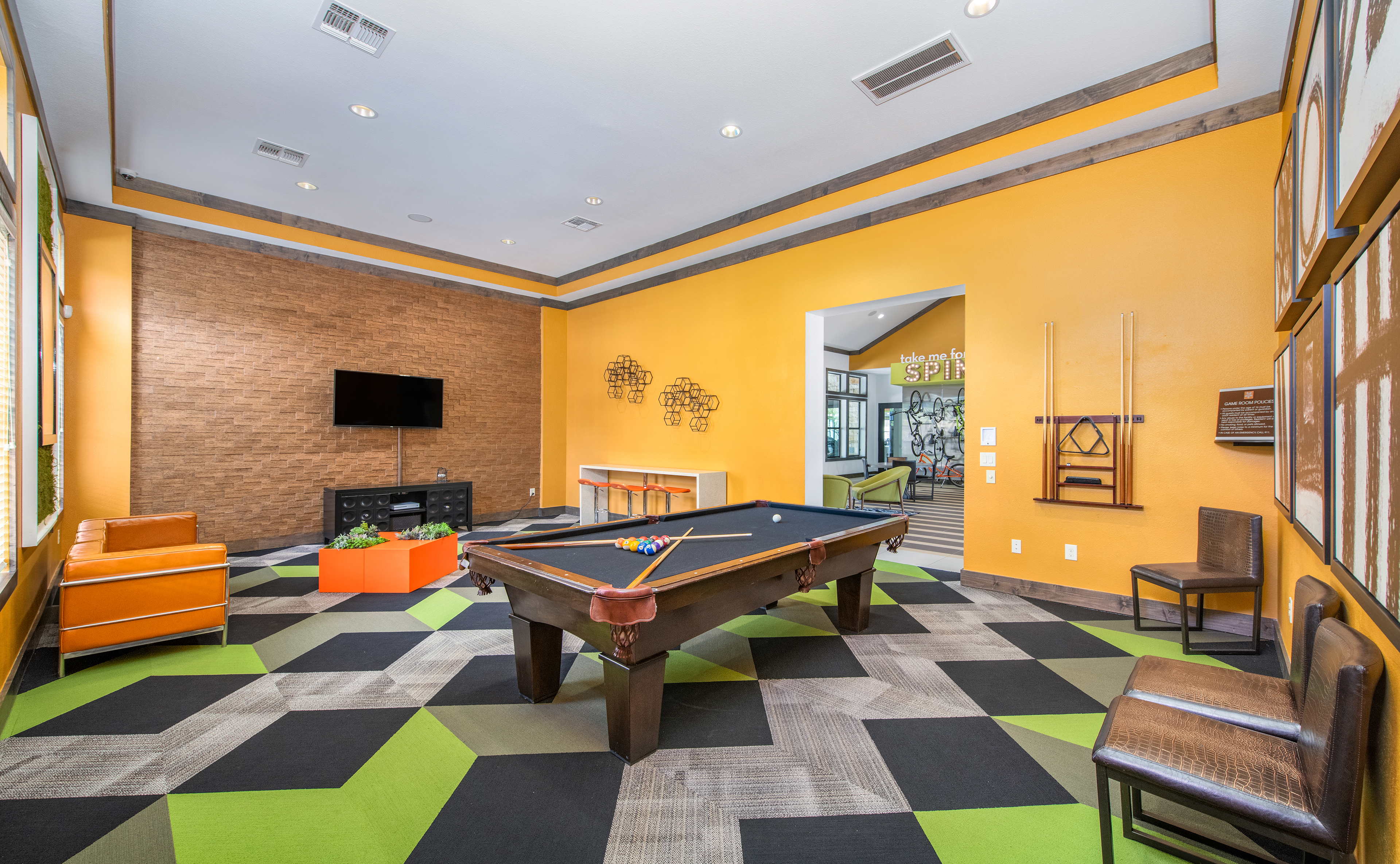 Pool table at MAA Bulverde luxury apartment homes in San Antonio, TX