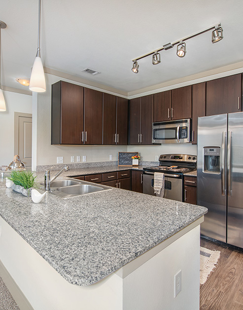 Kitchen at MAA Bulverde luxury apartment homes in San Antonio, TX