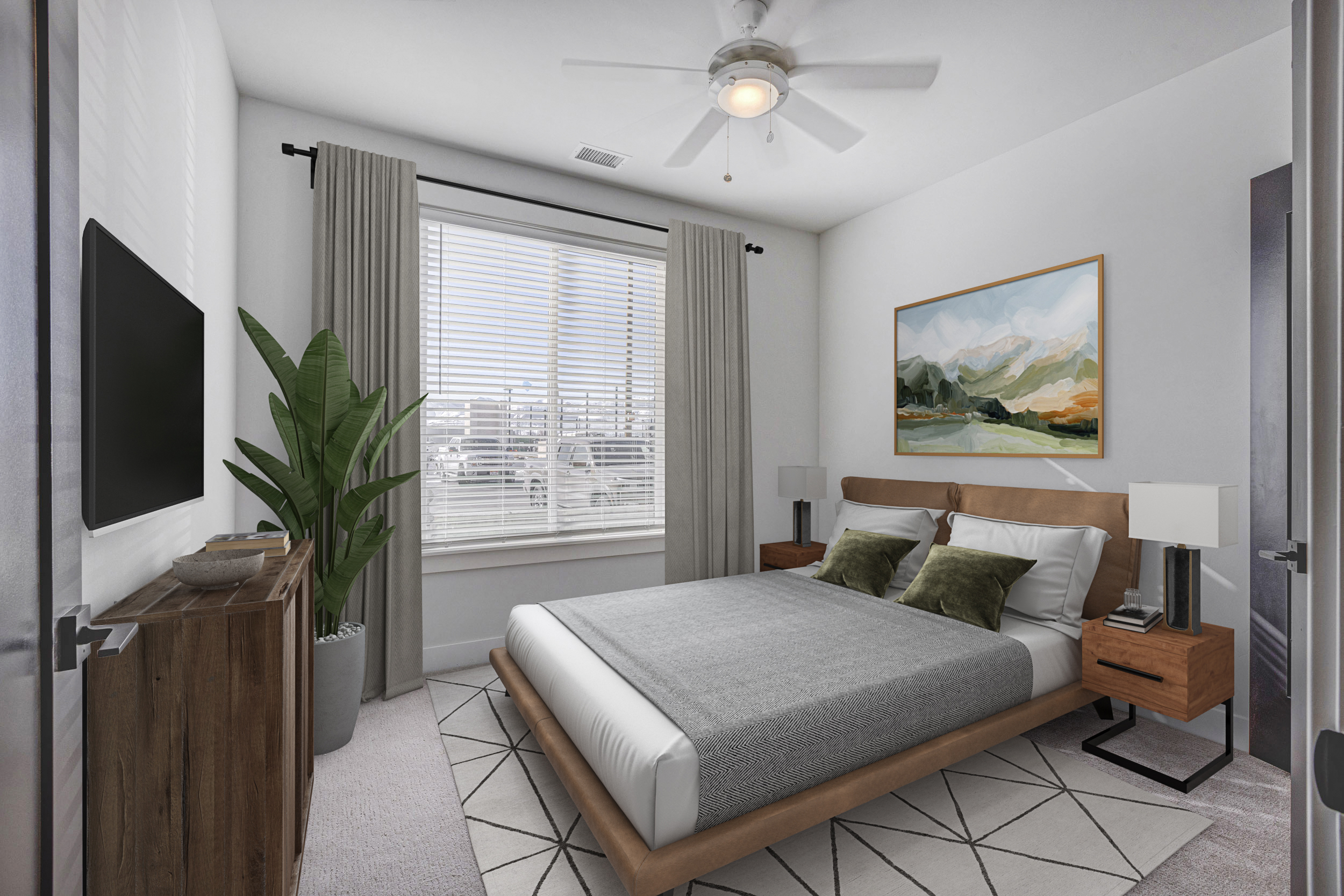 Bedroom at MAA at Daybreak luxury apartment homes in South Jordan, UT