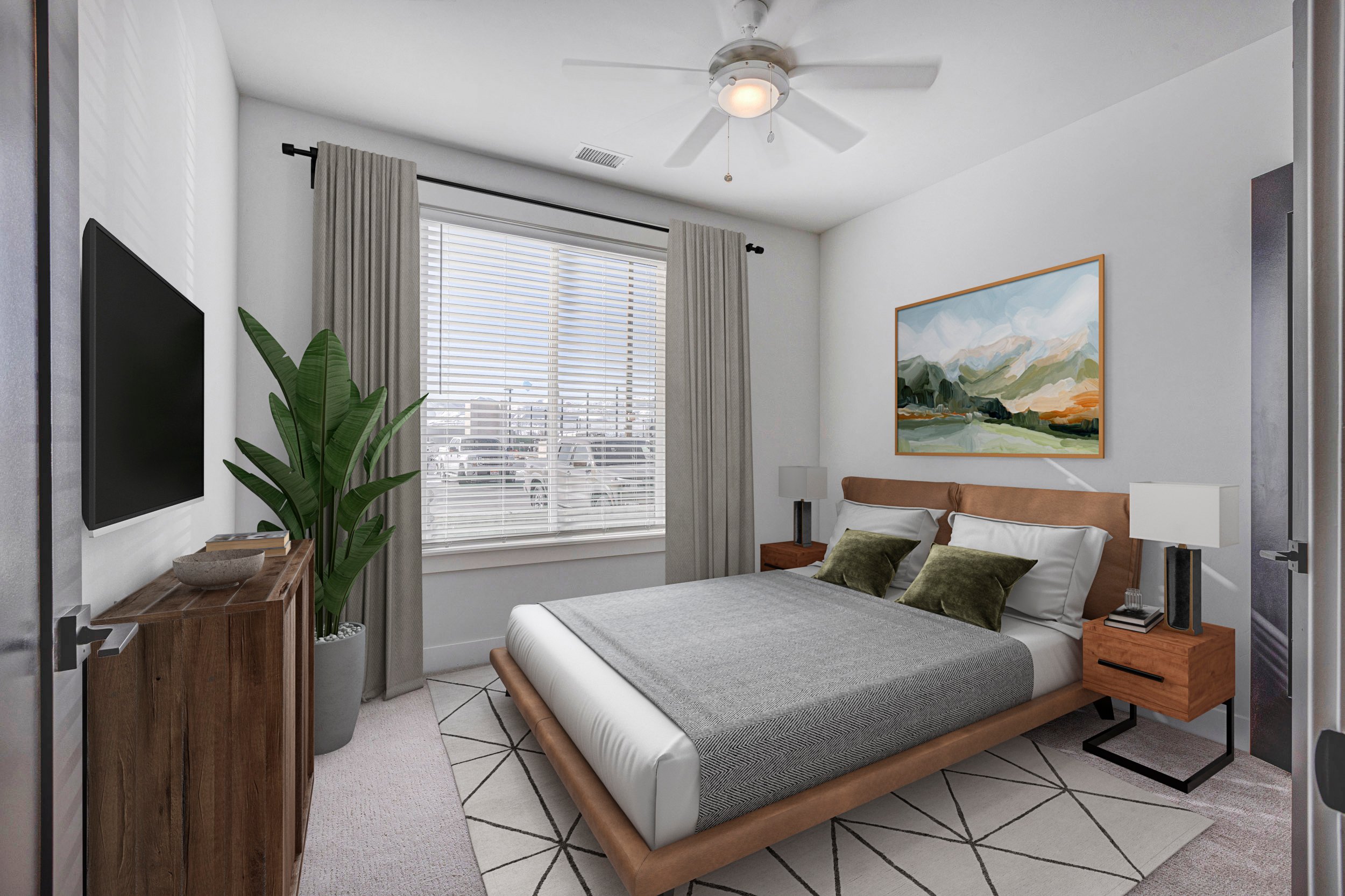 Bedroom at MAA at Daybreak luxury apartment homes in South Jordan, UT