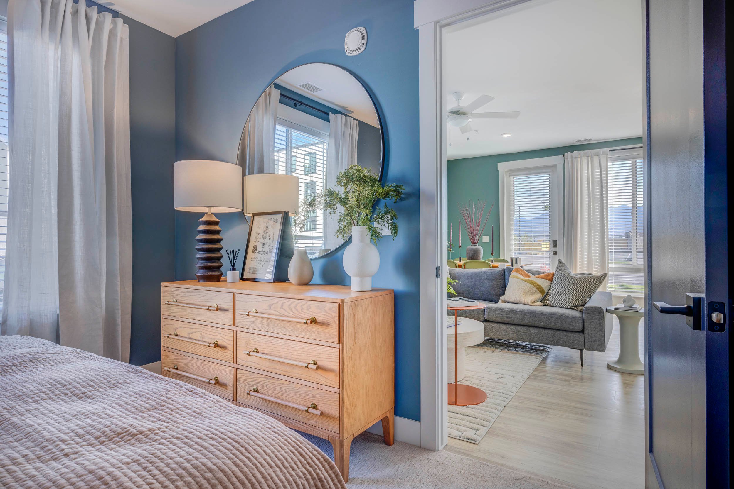 Bedroom at MAA at Daybreak luxury apartment homes in South Jordan, UT