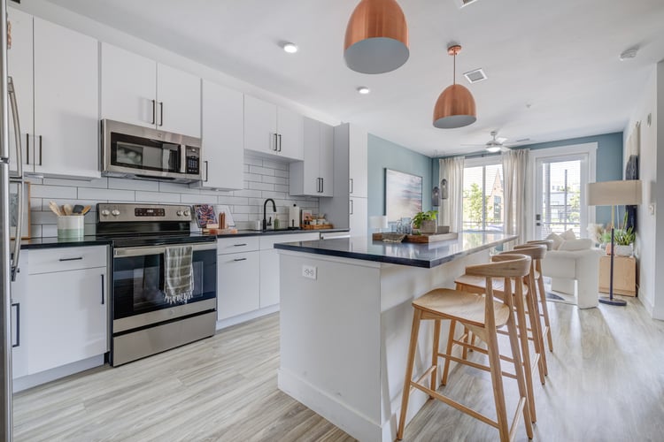 Kitchen at MAA at Daybreak luxury apartment homes in South Jordan, UT