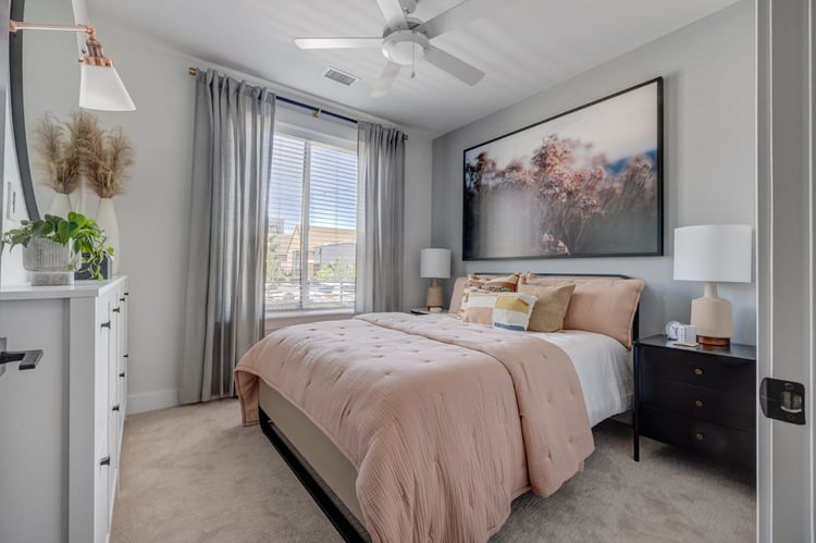 Bedroom at MAA at Daybreak luxury apartment homes in South Jordan, UT