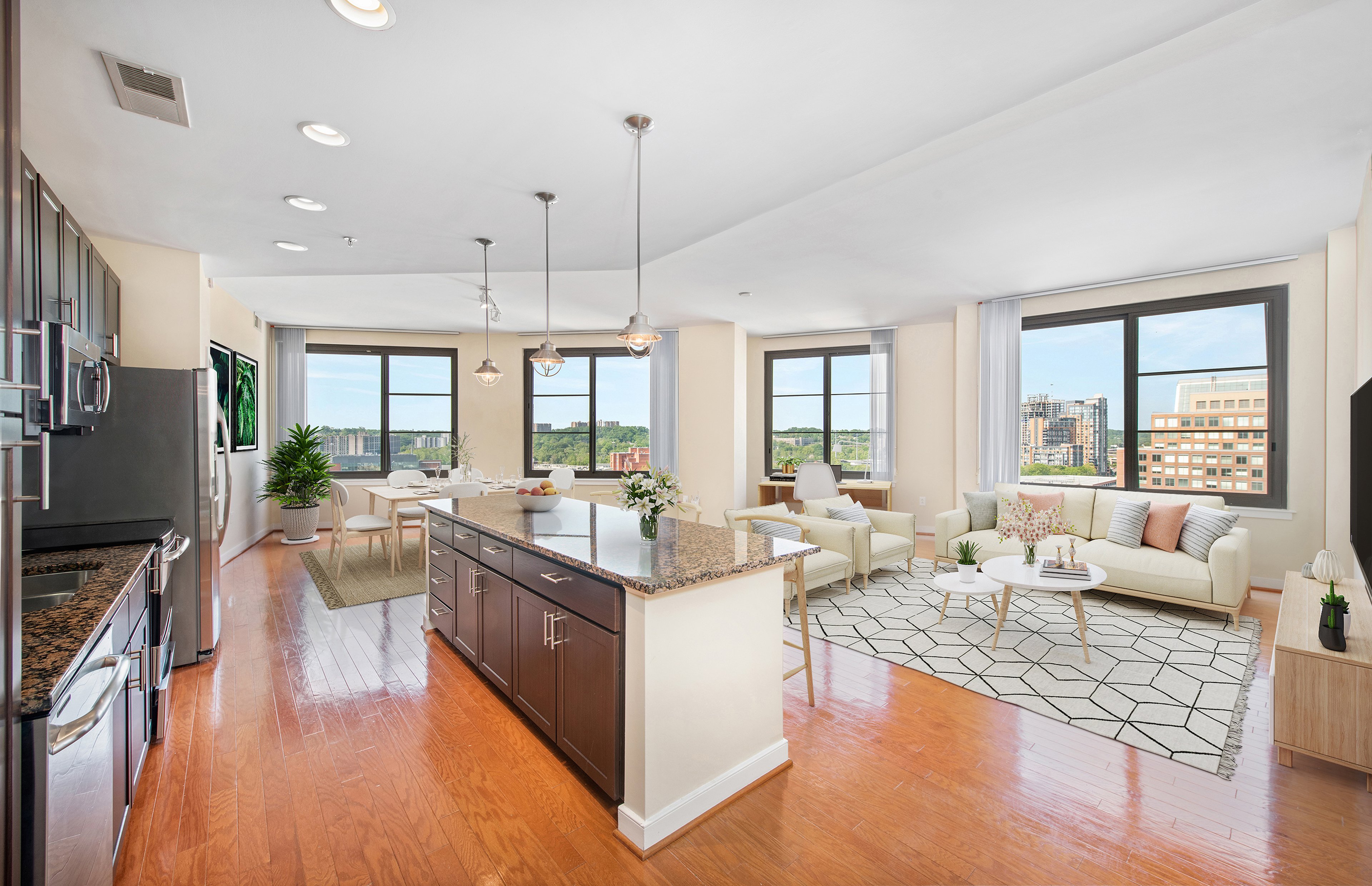 Kitchen and dining room at MAA Carlyle Square in Washington, DC