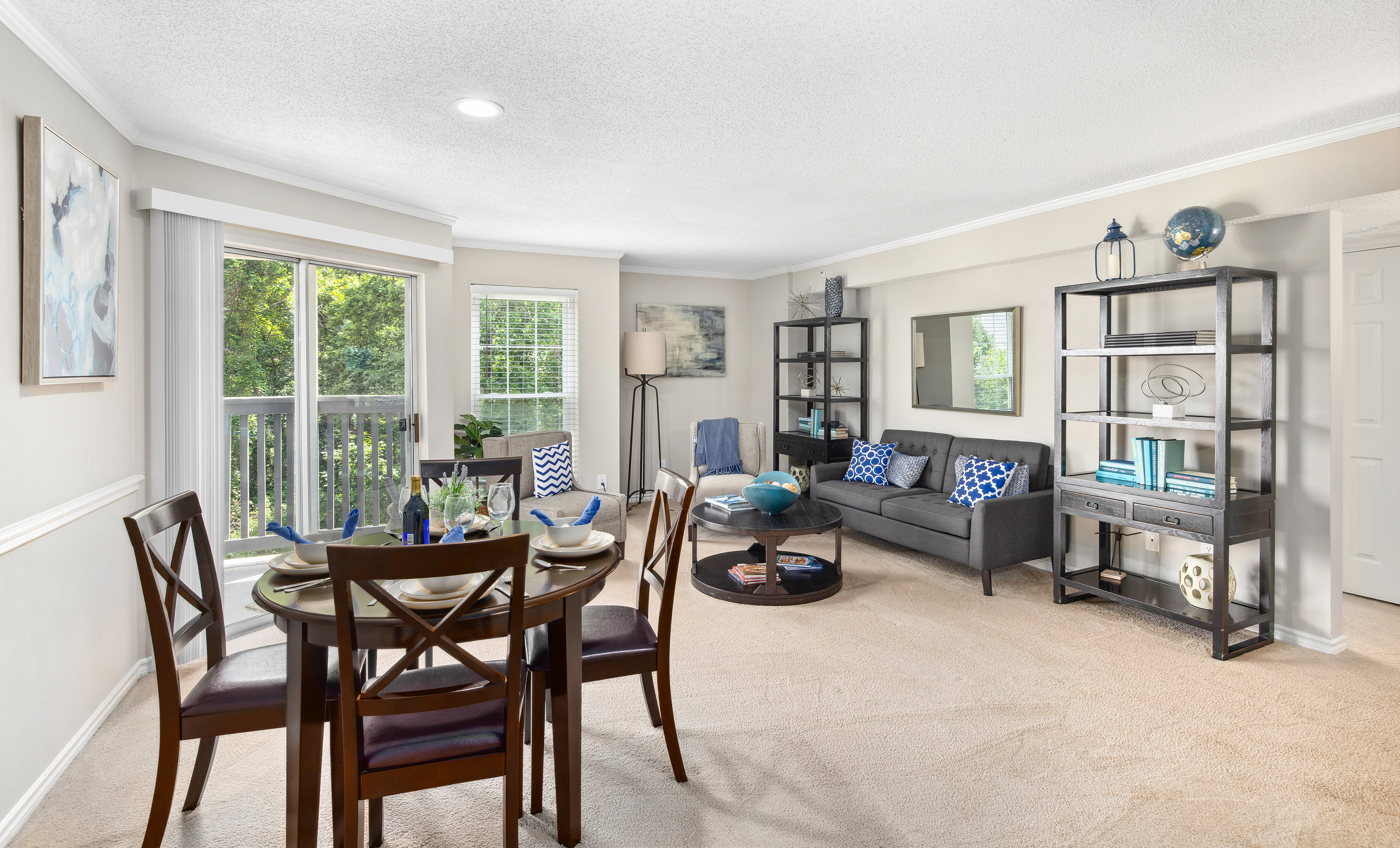 Living room at MAA Tysons Corner luxury apartment homes in McLean, VA