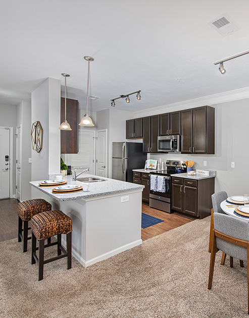 Kitchen at Station Square luxury apartment homes in Fredericksburg, VA