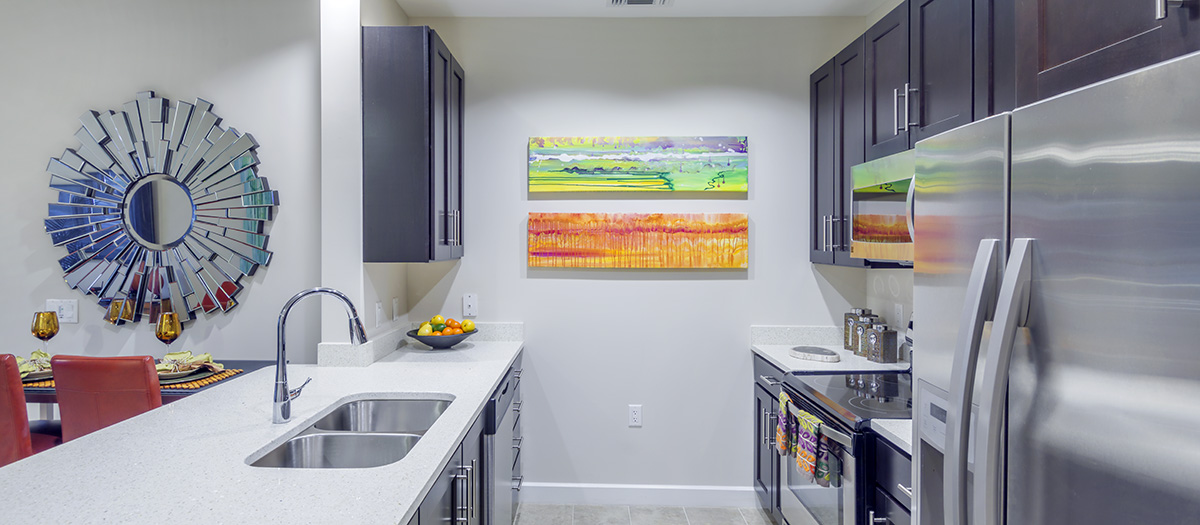 Kitchen at Radius luxury apartment homes in Newport News, VA