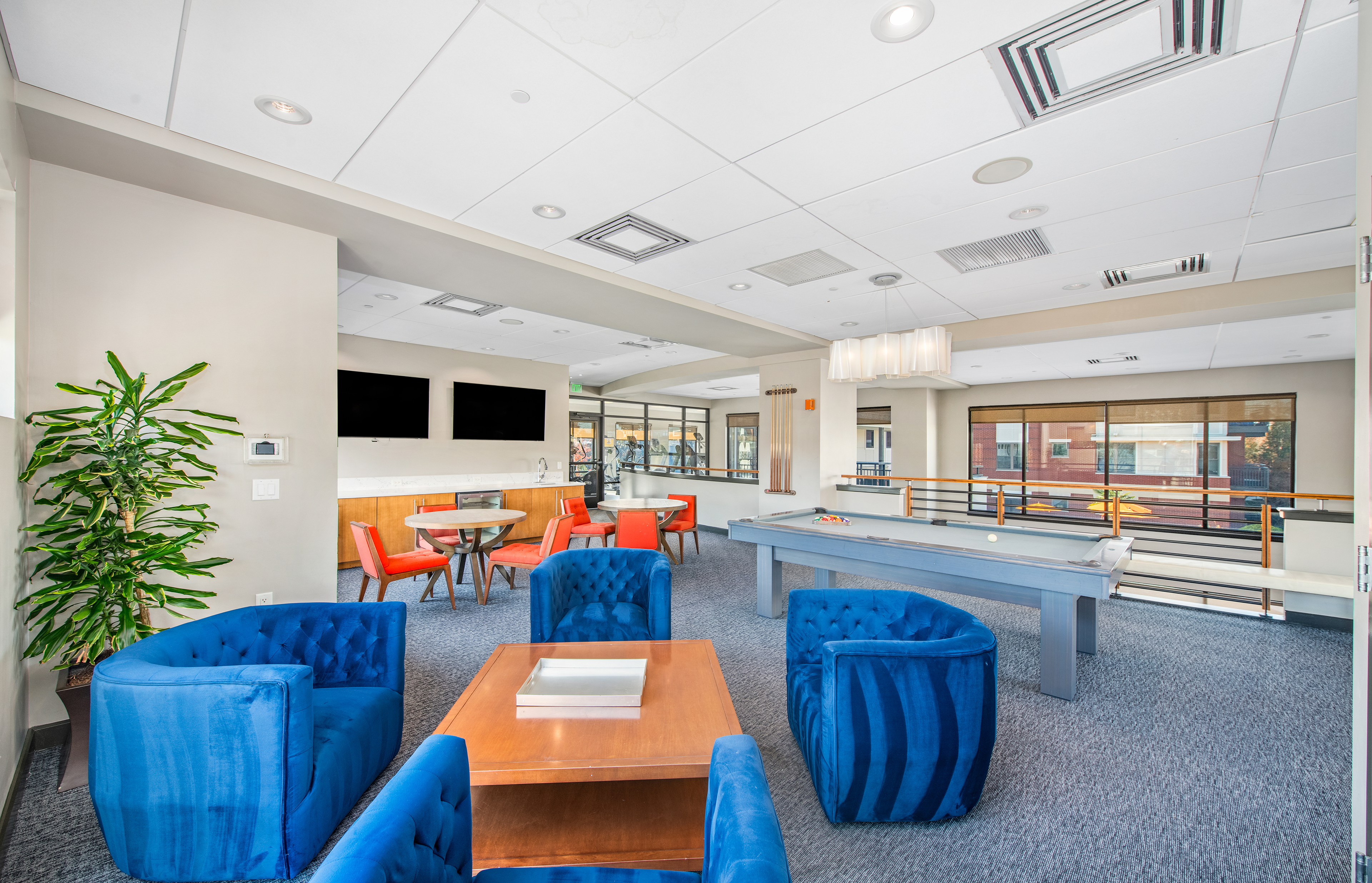 Upstairs lounge at MAA Radius luxury apartment homes in Newport News, VA