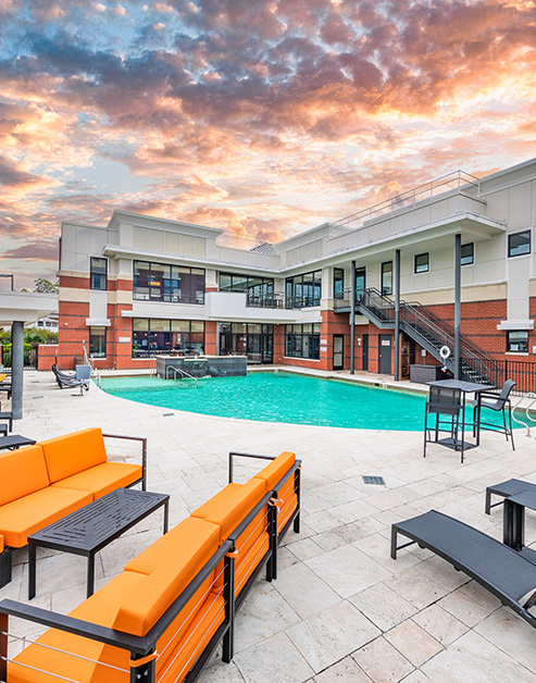 Pool at Radius luxury apartment homes in Newport News, VA