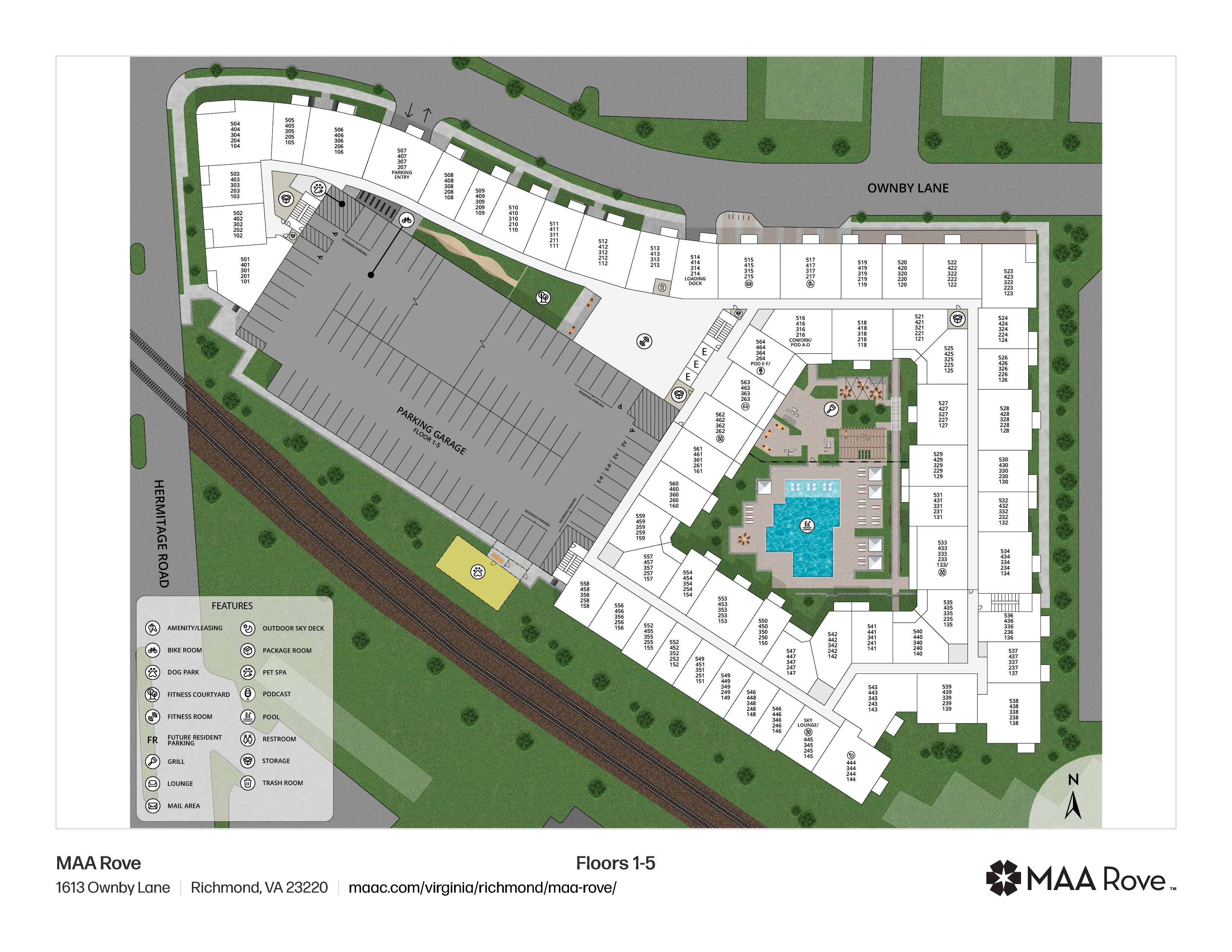 Property map at MAA Rove