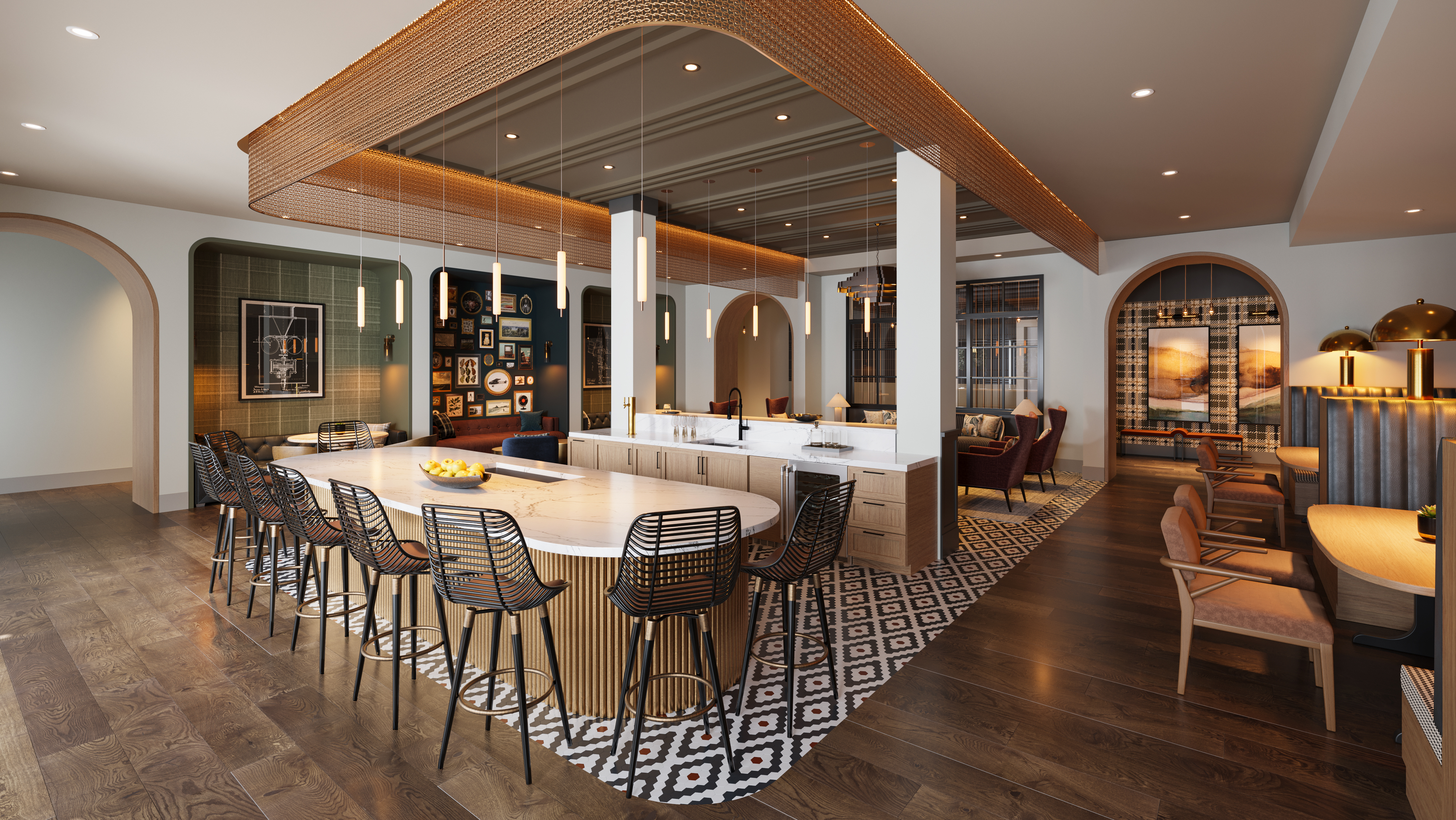 Lounge at MAA Rove luxury apartment homes in Richmond, VA