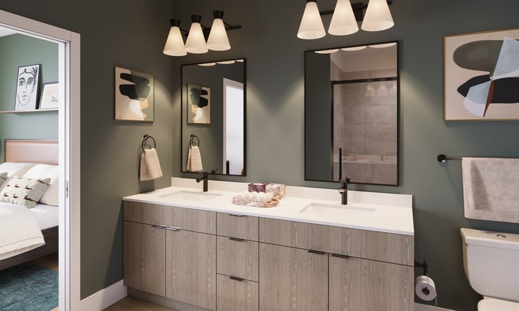 Bathroom at MAA Rove luxury apartment homes in Richmond, VA