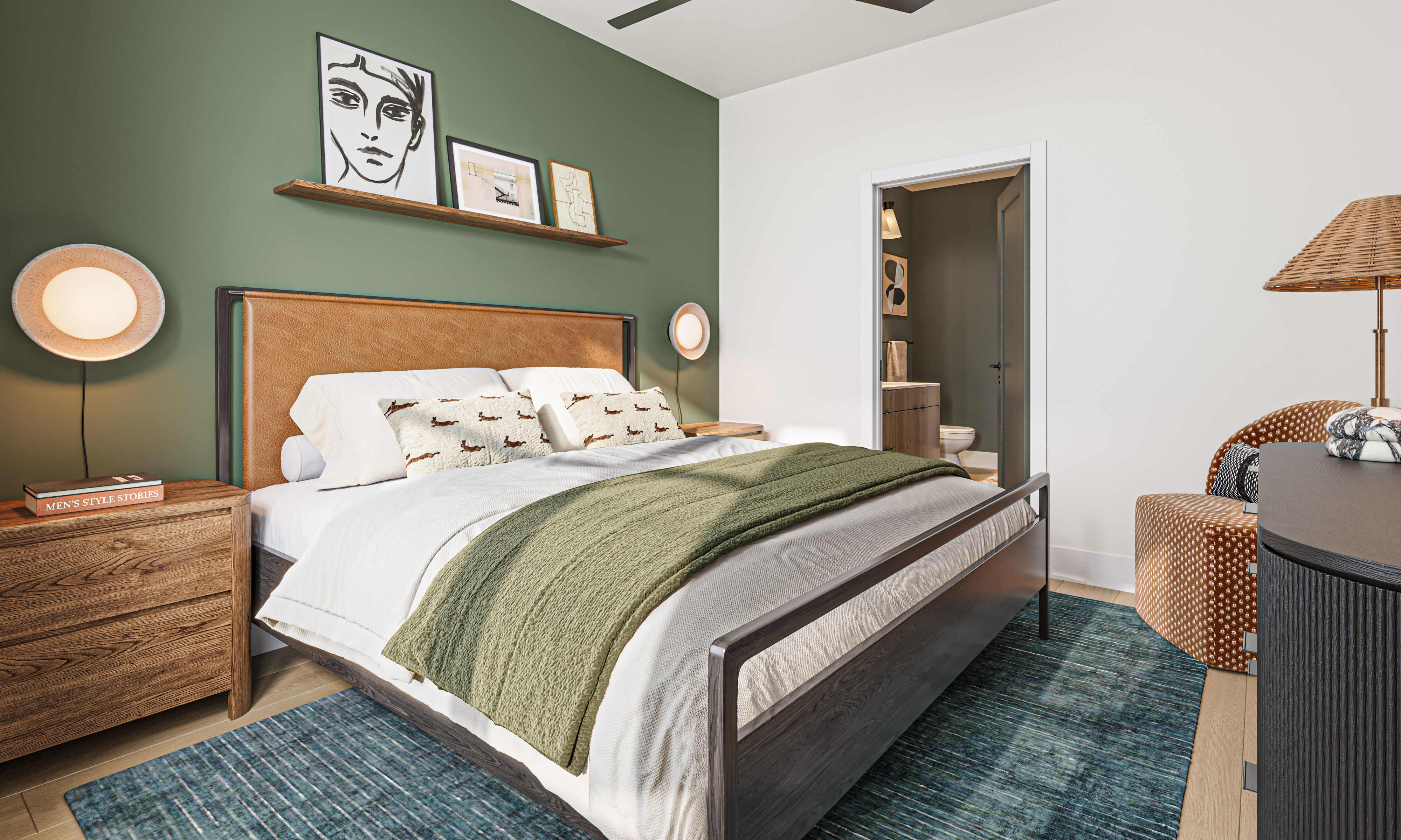 Bedroom at MAA Rove luxury apartment homes in Richmond, VA