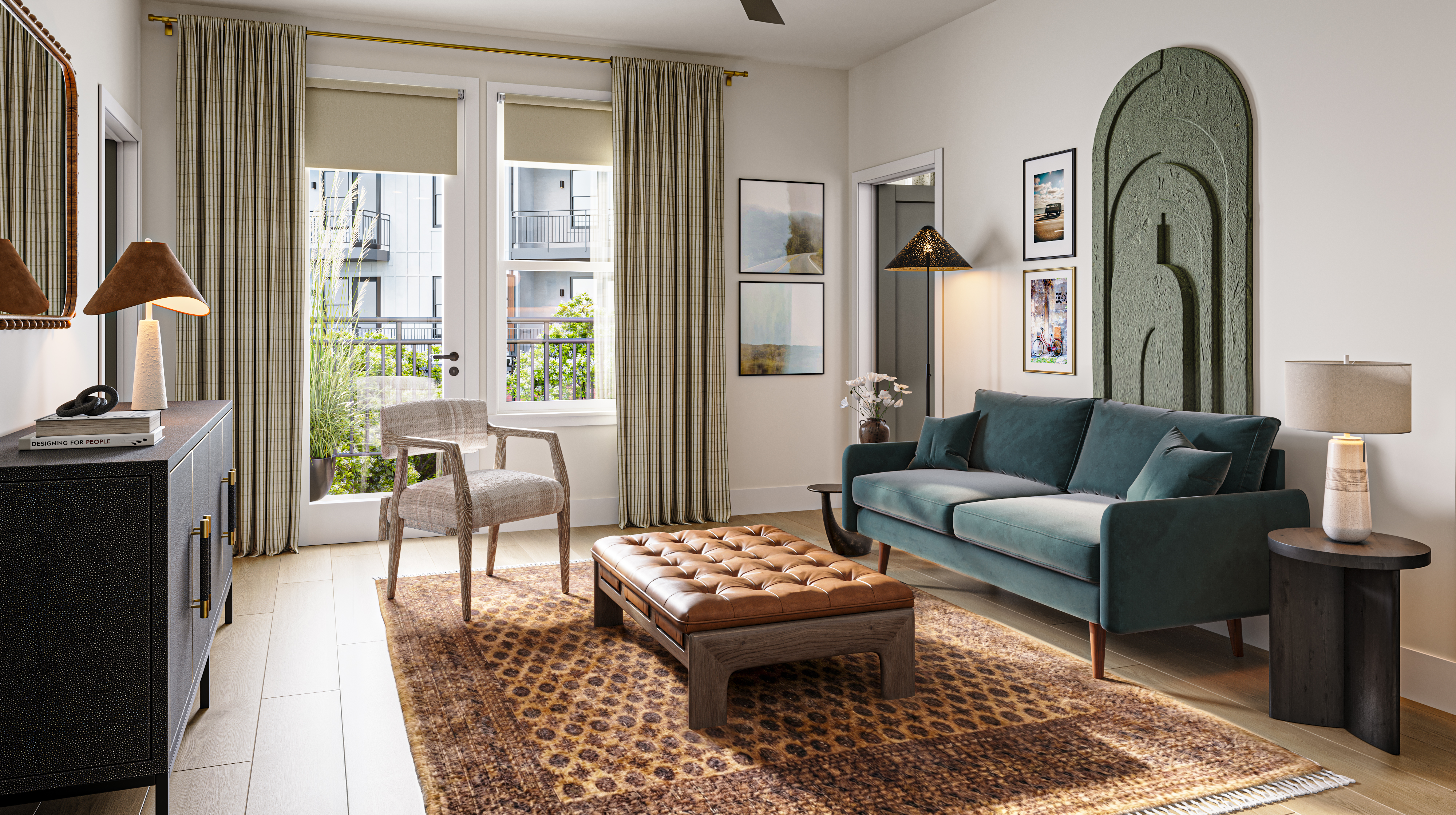 Living room at MAA Rove luxury apartment homes in Richmond, VA