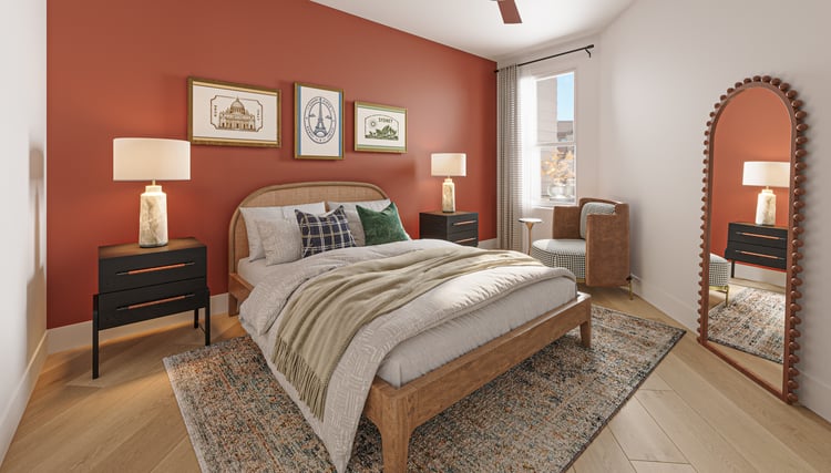 Bedroom at MAA Rove luxury apartment homes in Richmond, VA