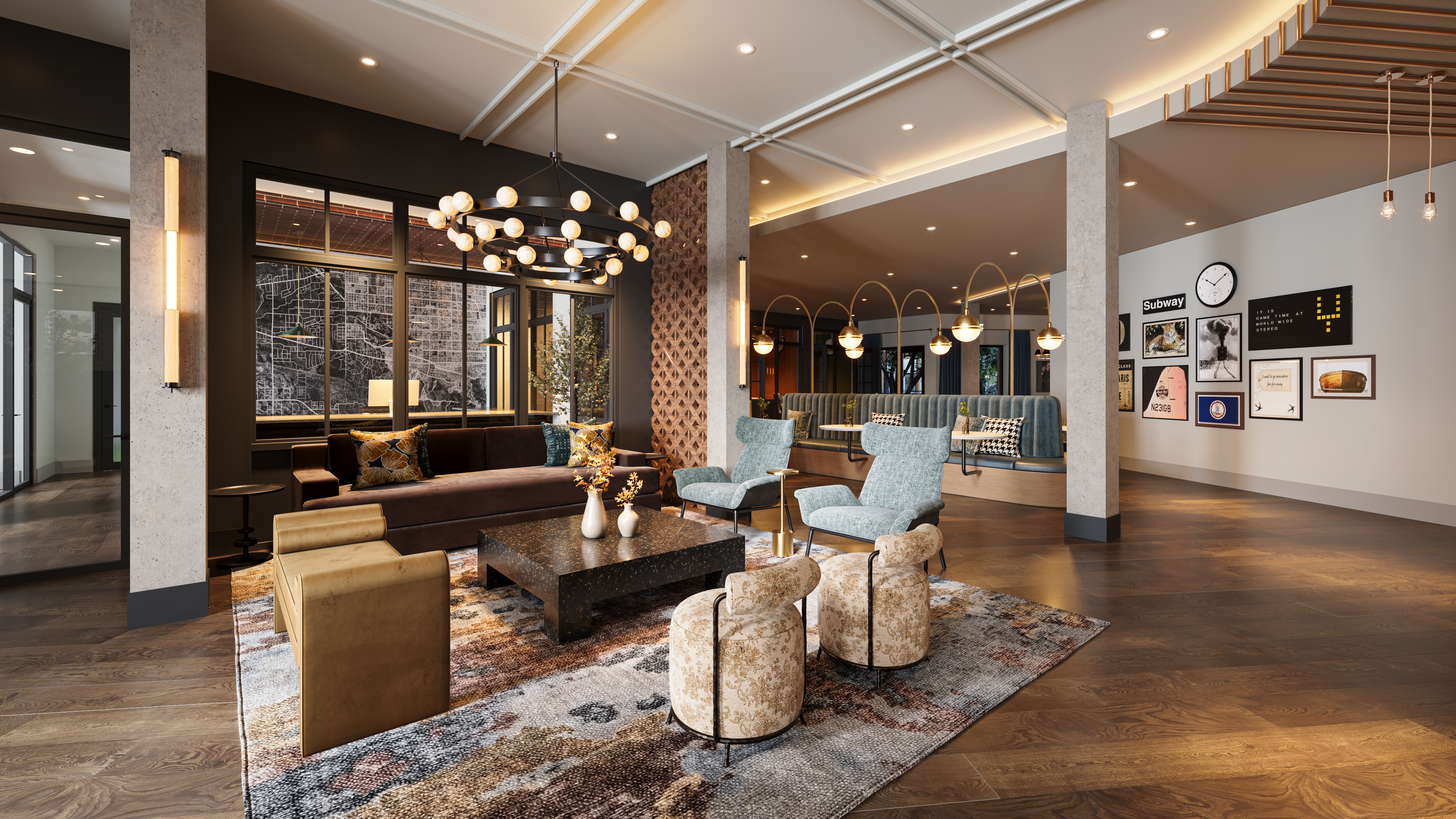 Cowork area at MAA Rove luxury apartment homes in Richmond, VA