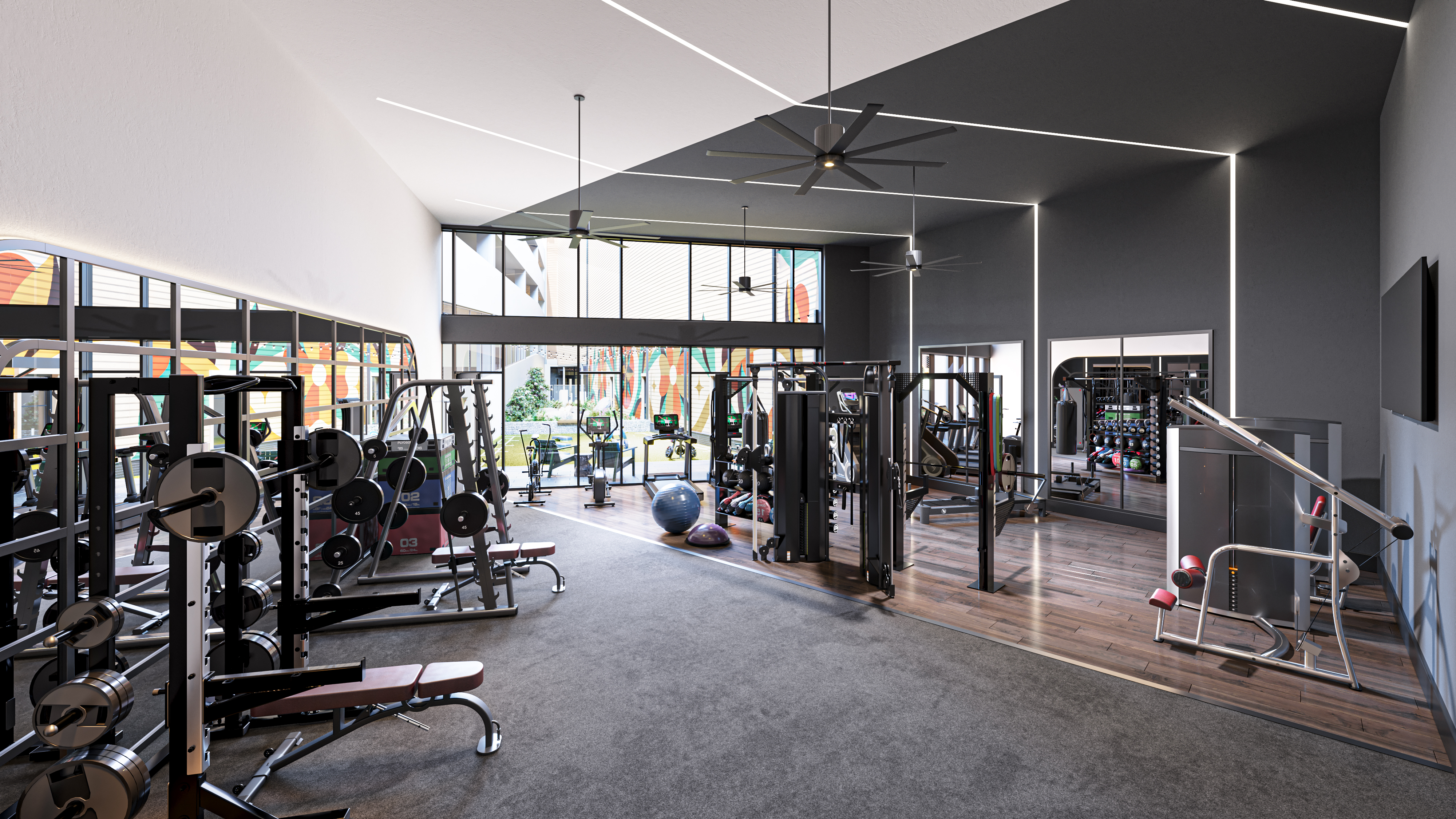 Fitness center at MAA Rove luxury apartment homes in Richmond, VA