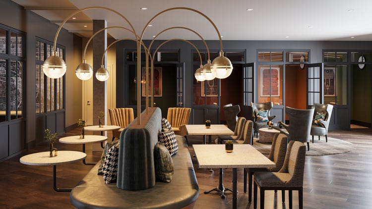 Cowork space at MAA Rove luxury apartment homes in Richmond, VA