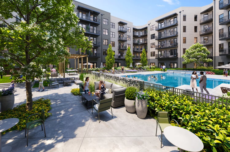 Pool at MAA Rove luxury apartment homes in Richmond, VA