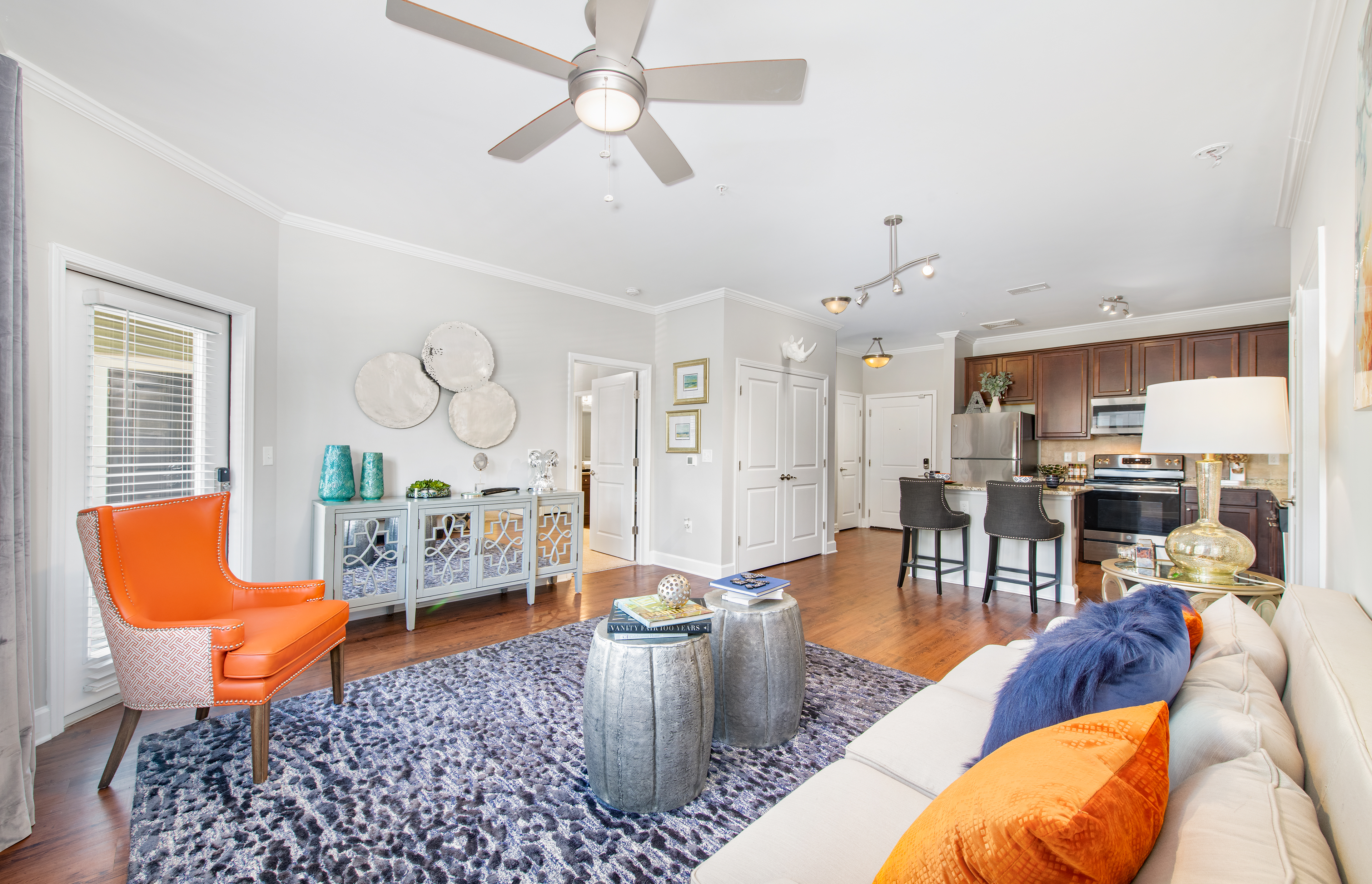 Living room at MAA West Creek luxury apartment homes in Richmond, VA