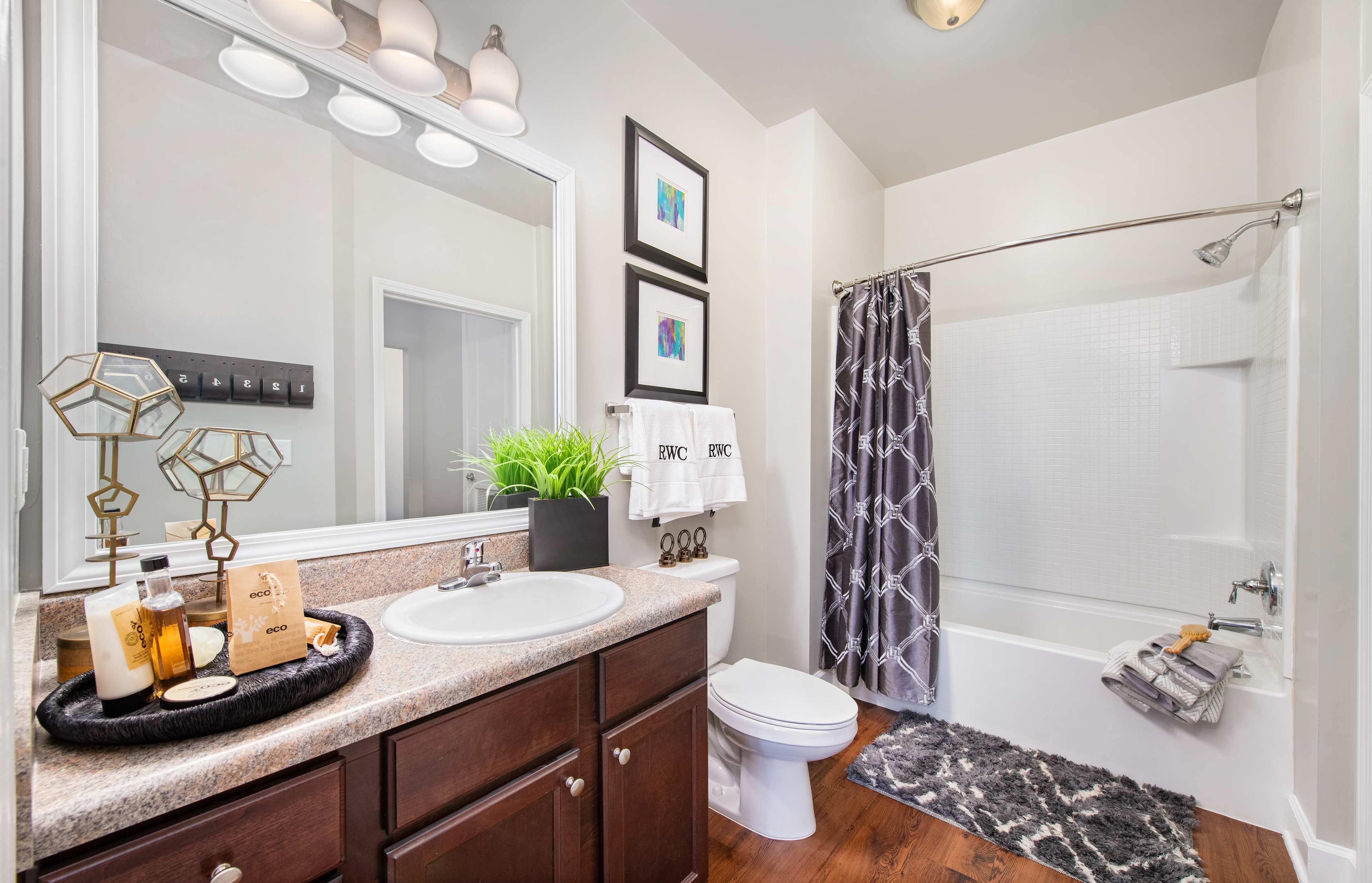 Bathroom at MAA West Creek luxury apartment homes in Richmond, VA