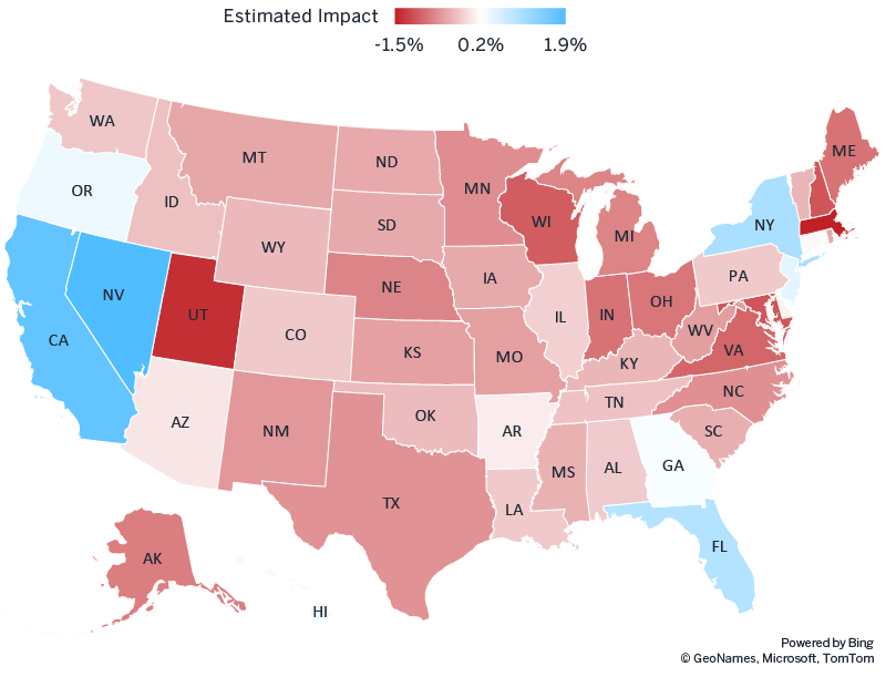 Estimated restatement in PY 2024 preliminary benchmarks, December 2023 version to February 2024 version