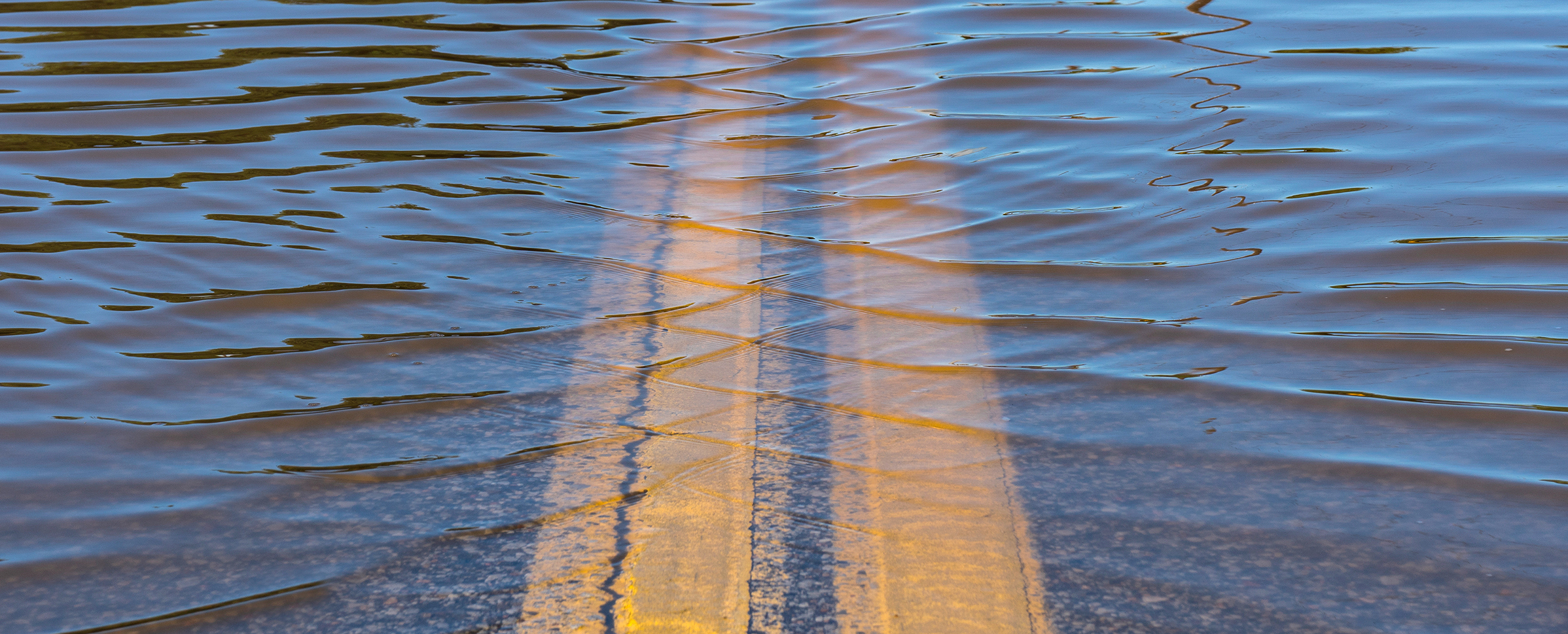 Flooded street.