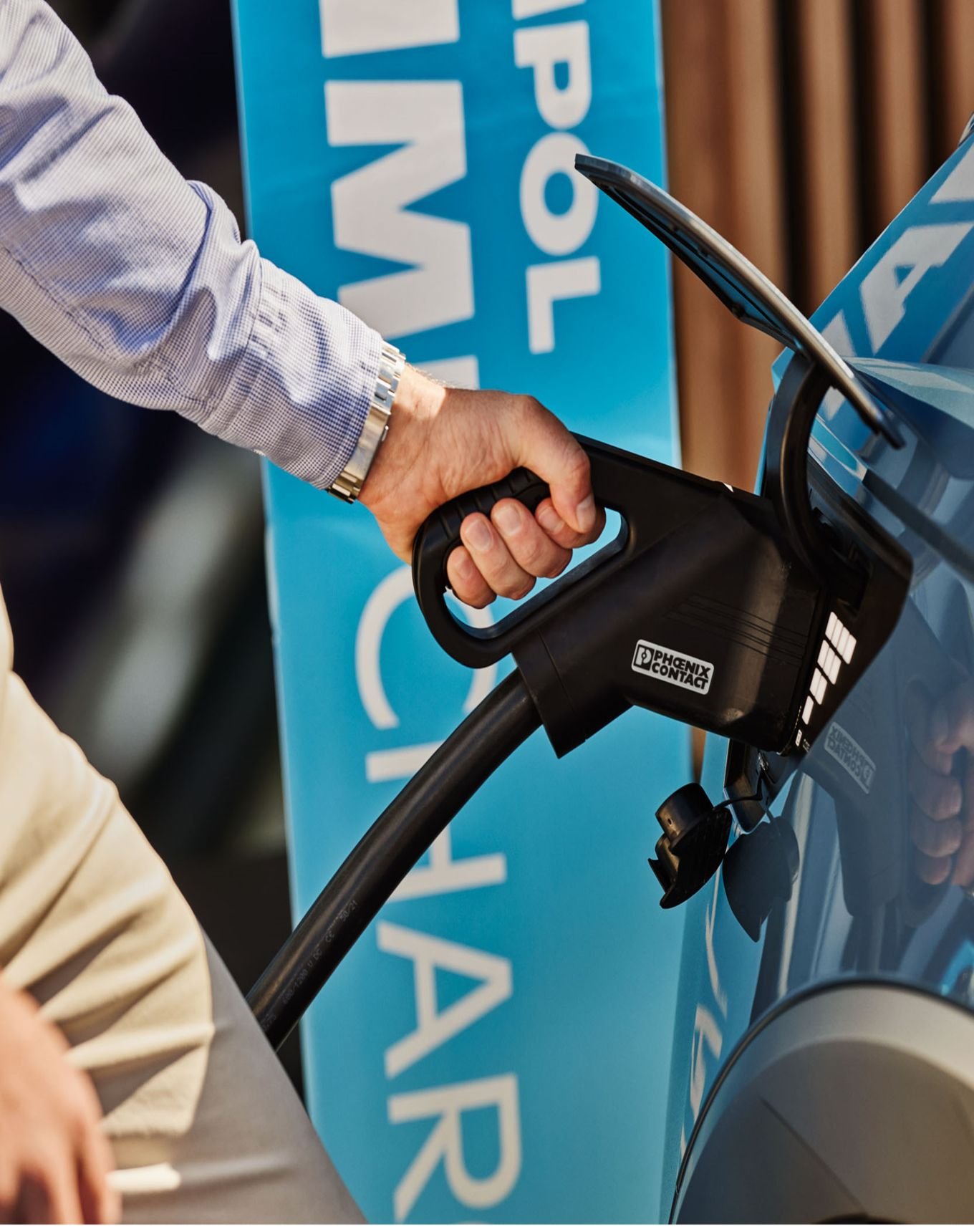 Man walking to a marooned boat