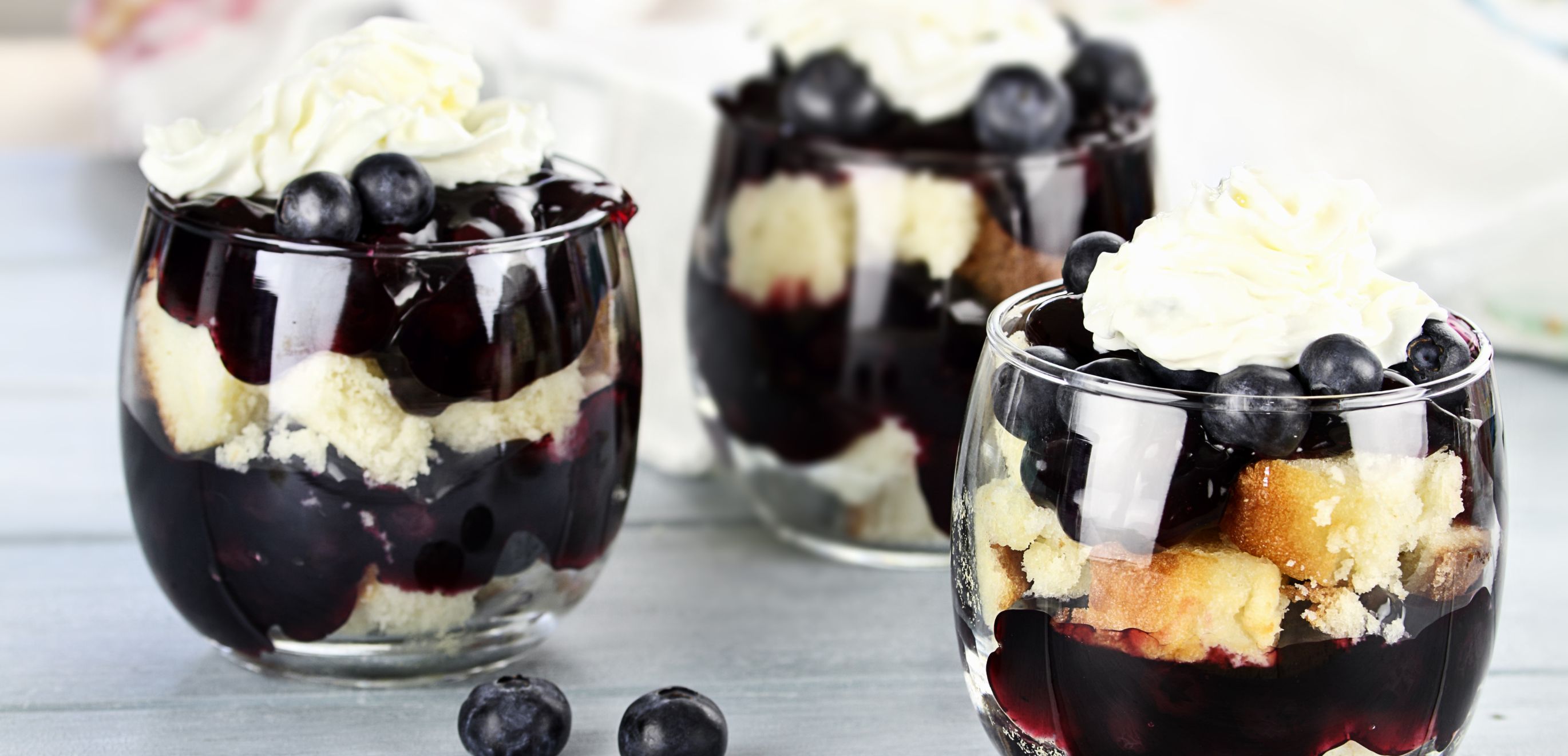 Rainbow Recipe Lemon-Blueberry Trifles