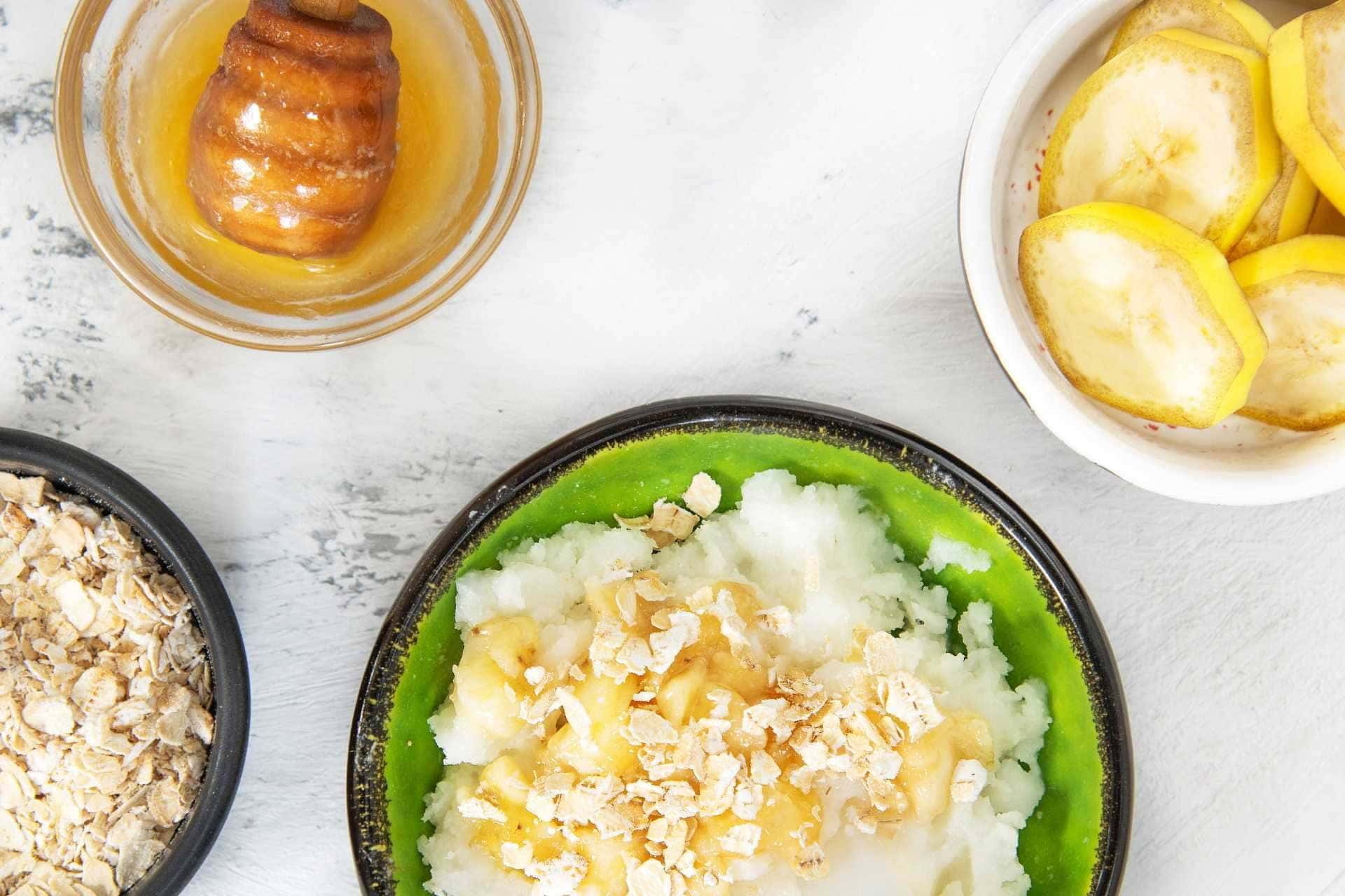 Baked Banana & Oat Chocolate Chip Ingredients