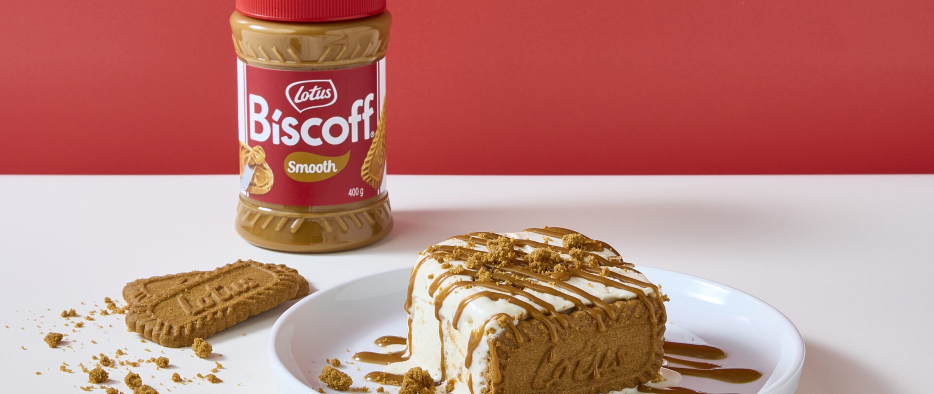 Gelatissimo | Cheesecake Slice made with Biscoff