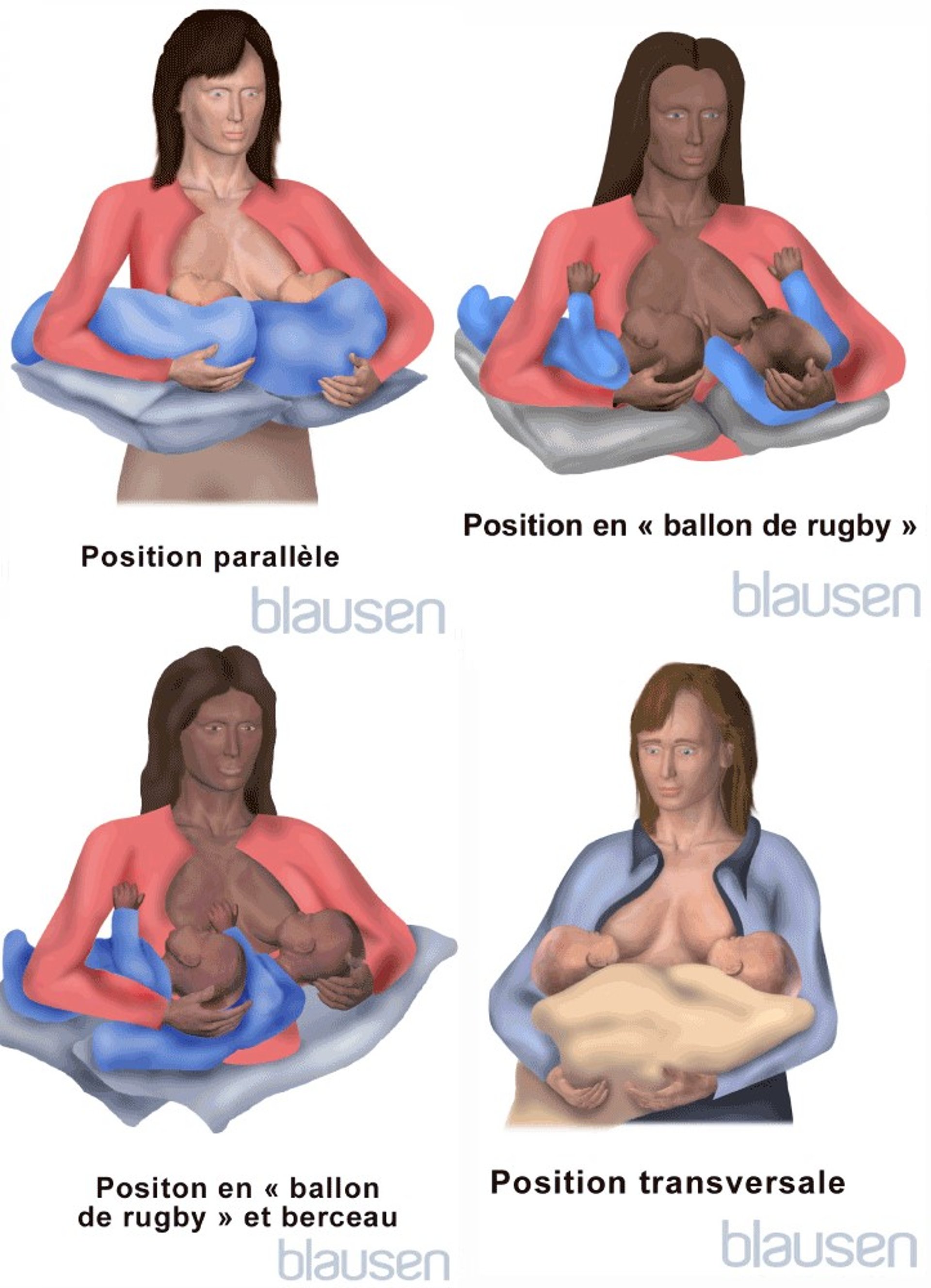 Quelques positions pour allaiter plusieurs enfants