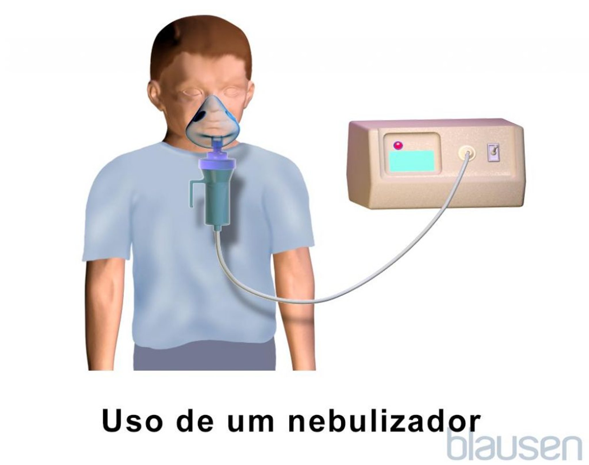 Máscara de nebulização para uma criança