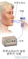 마우스피스가 있는 분무기
