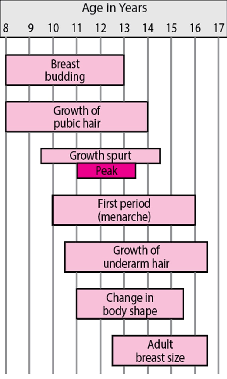 Milestones for Sexual Development in Girls