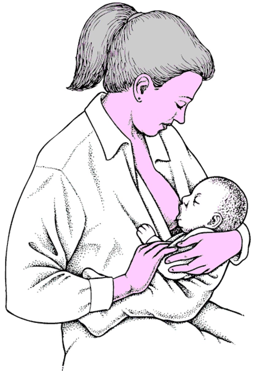 स्तनपान करवाने के लिए शिशु की पोजीशन तय करना