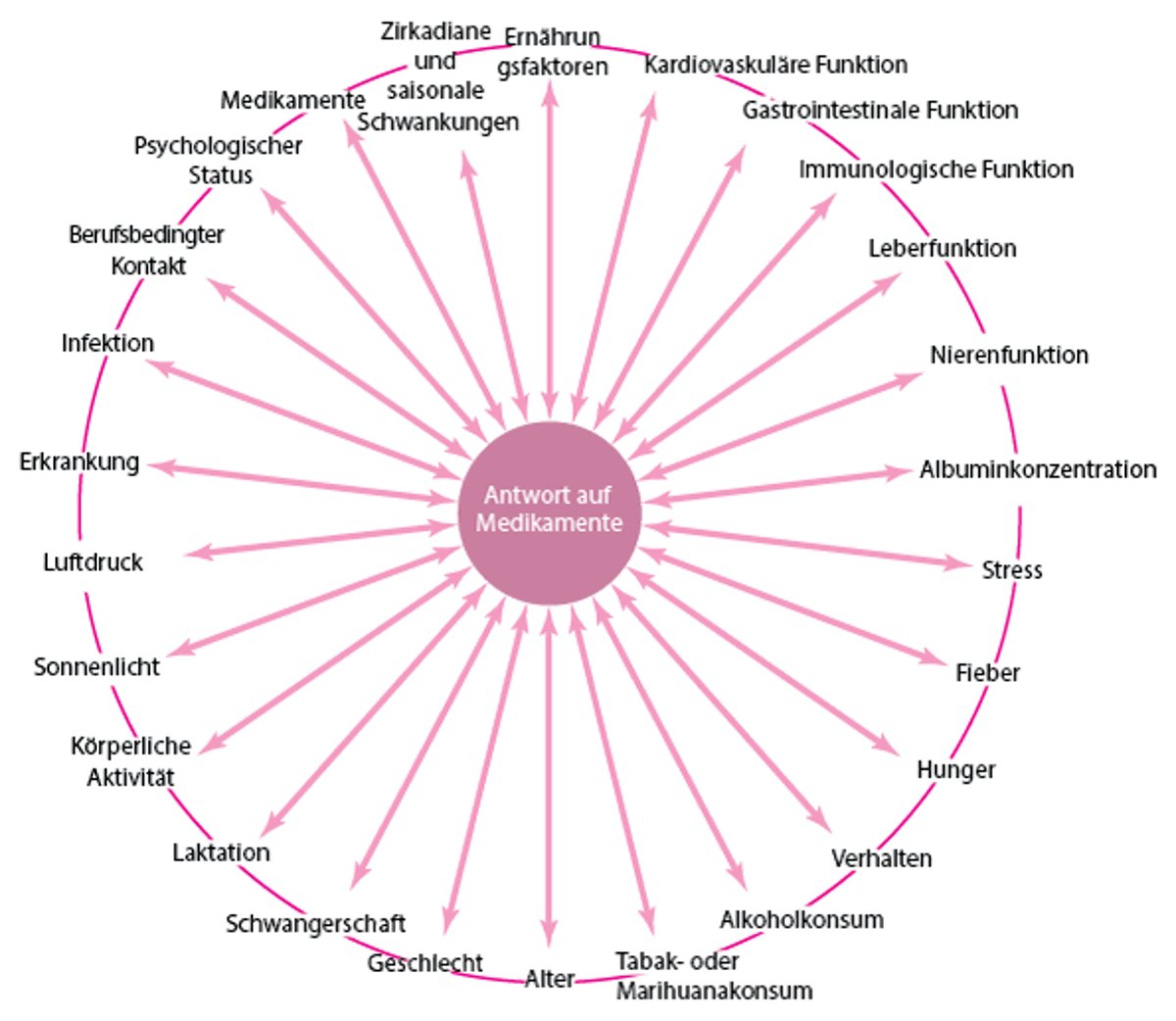 Viele Faktoren beeinflussen das Ansprechen auf ein Medikament.