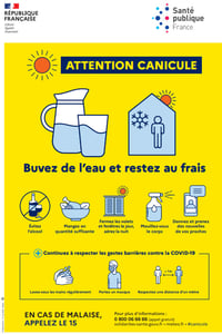 Canicule et fortes chaleurs : une surveillance et des mesures de prévention adaptées au contexte épidémique de la COVID-19