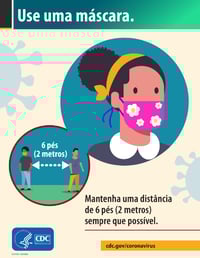 Use uma proteção facial de pano.