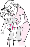 Abdominal Thrusts With Victim Standing or Sitting (Conscious)