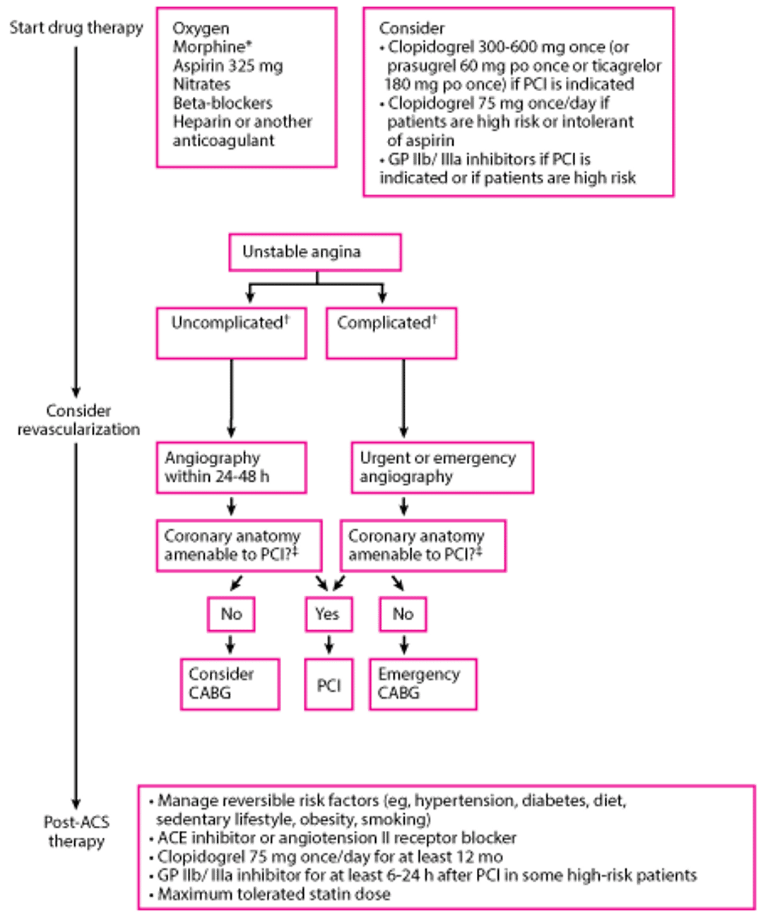 Подходы к лечению нестабильной стенокардии