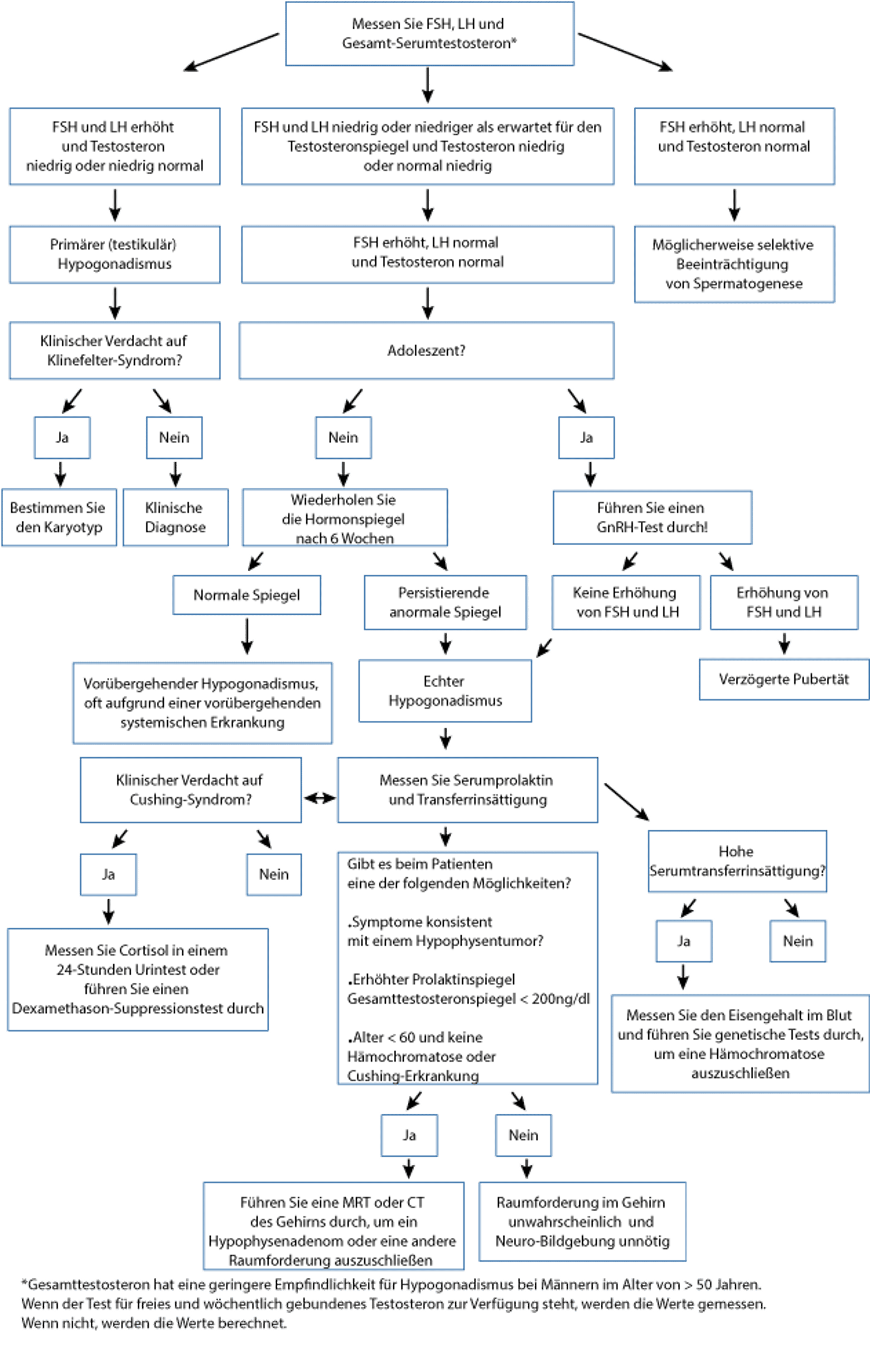 Laborverfahren zur Bewertung von männlichem Hypogonadismus