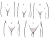 Tanner Stages I to V for Development of Pubic Hair in Girls