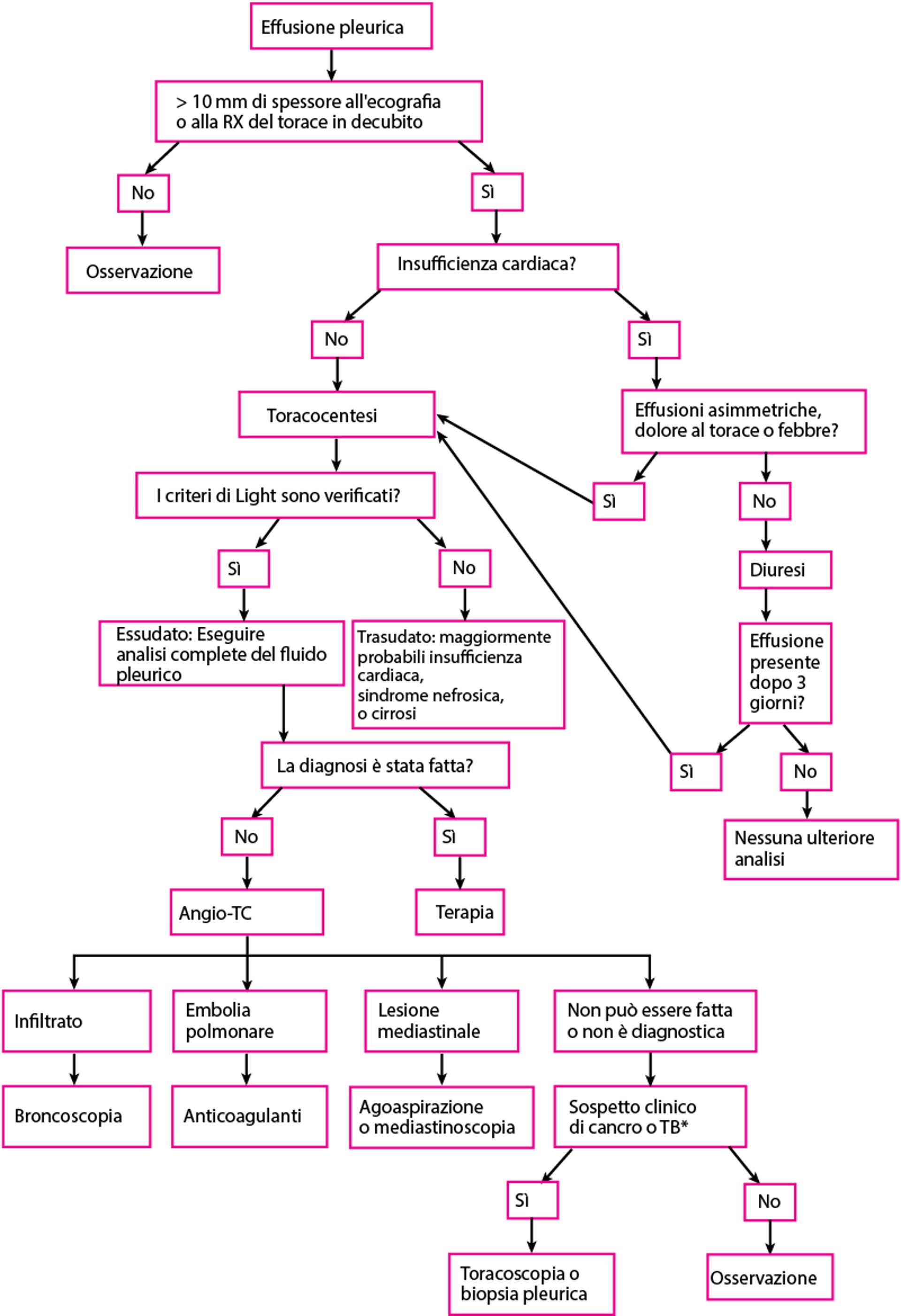 Diagnosi di un versamento pleurico