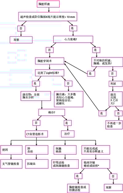 胸水诊断流程