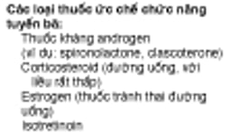Các loại thuốc khác nhau có tác dụng như thế nào trong việc điều trị mụn trứng cá
