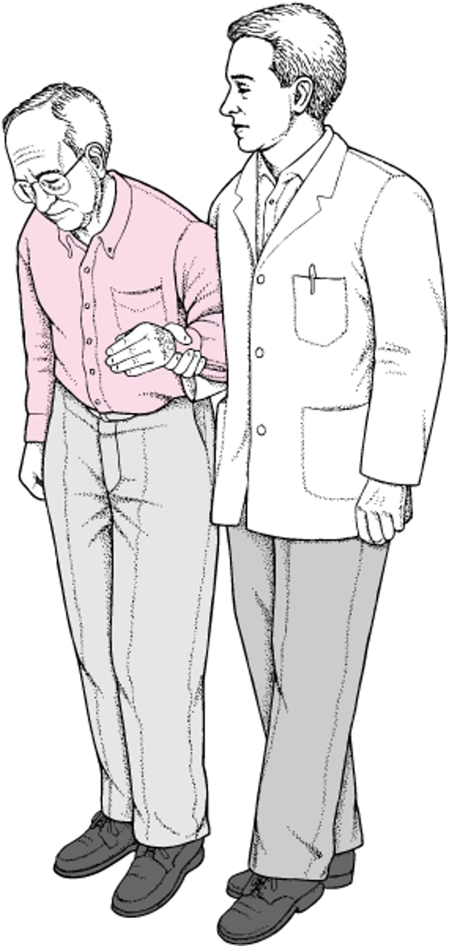 Unterstützung eines Patienten beim Gehen