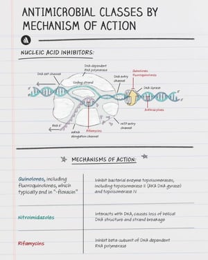 Mecanismos de acción: inhibidores de los ácidos nucleicos