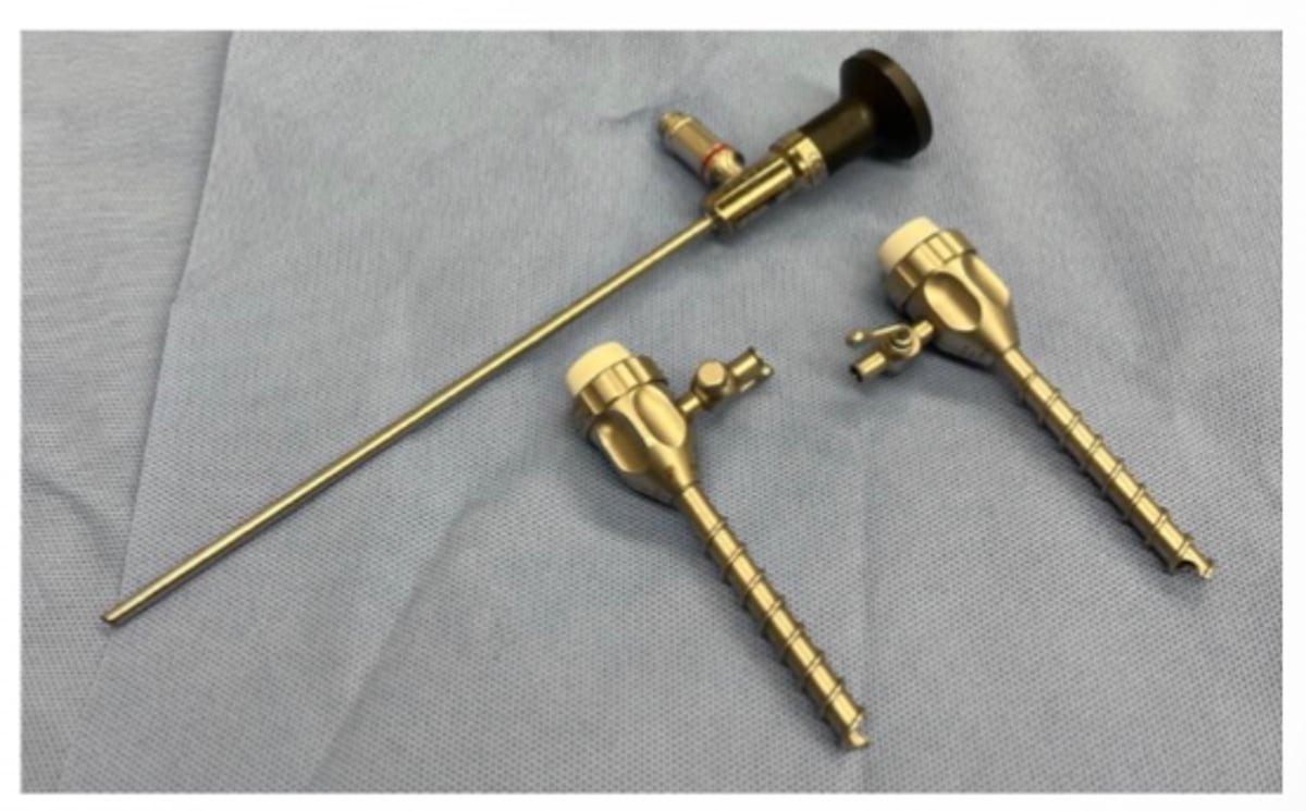 Endoscopio y trócares, inseminación laparoscópica
